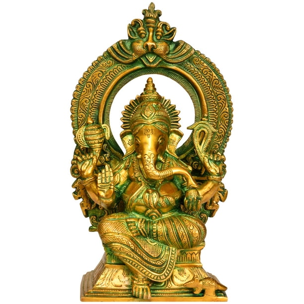 Brown Exotic India Vighnaharta Ganesha Brown Exotic India Vighnaharta Ganesha